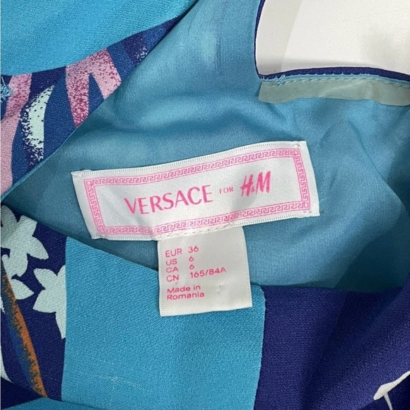 Versace Blue and Green Dress - Picture 4 of 6